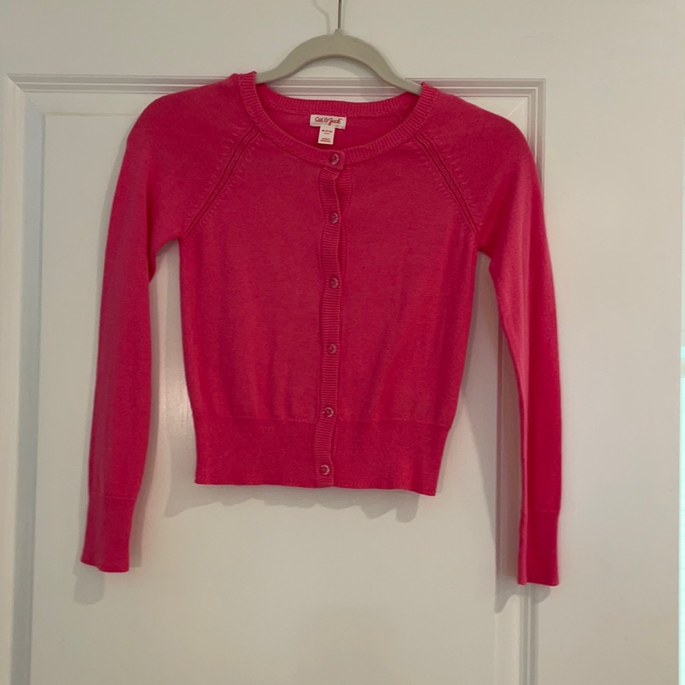 Girls Cat and Jack pink cardigan
